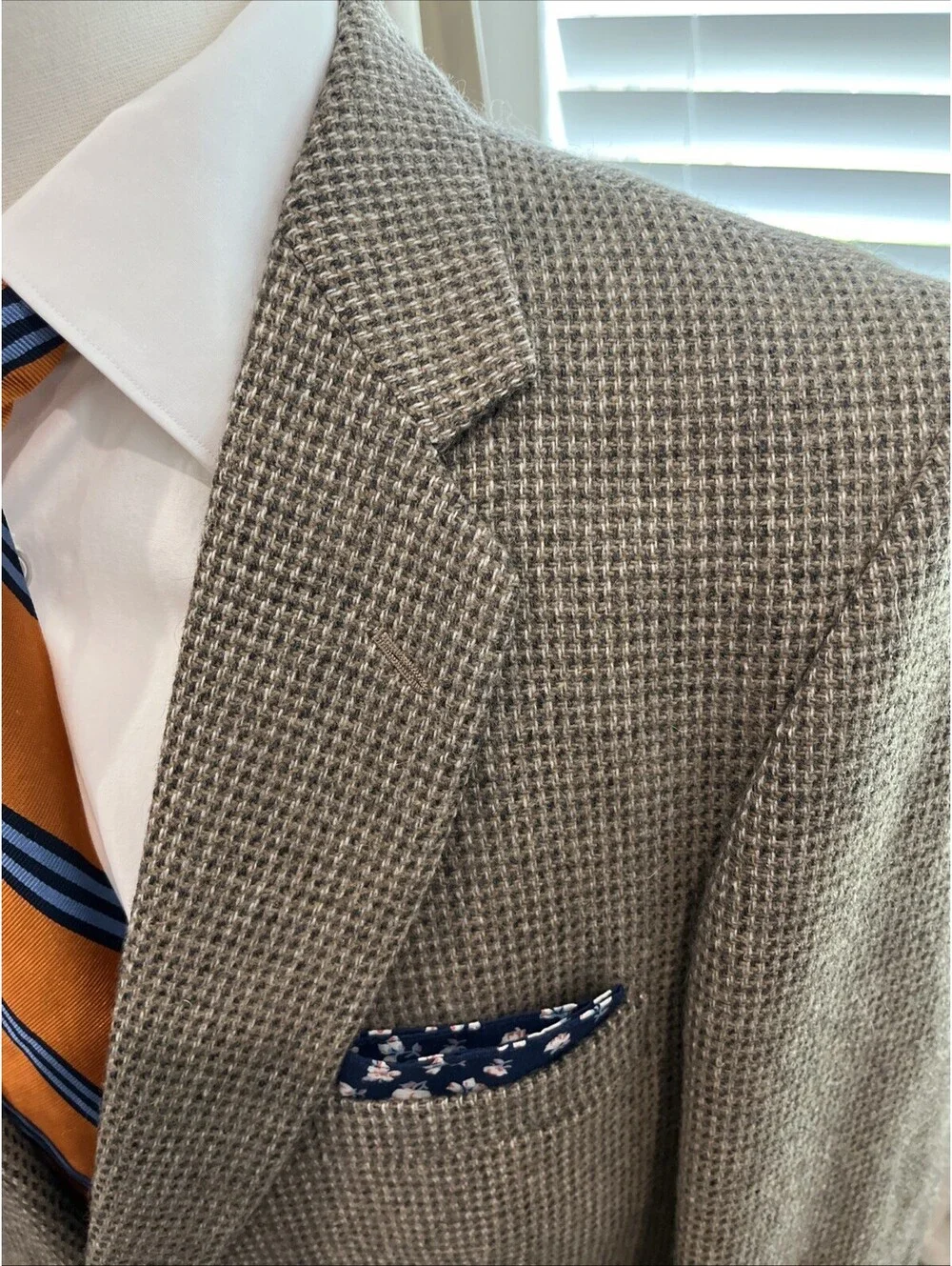 DONEGAL MIST HANDWOVEN TWEED SPORT COAT 42L CASHMERE MOHAIR WOOL BLEND VGC